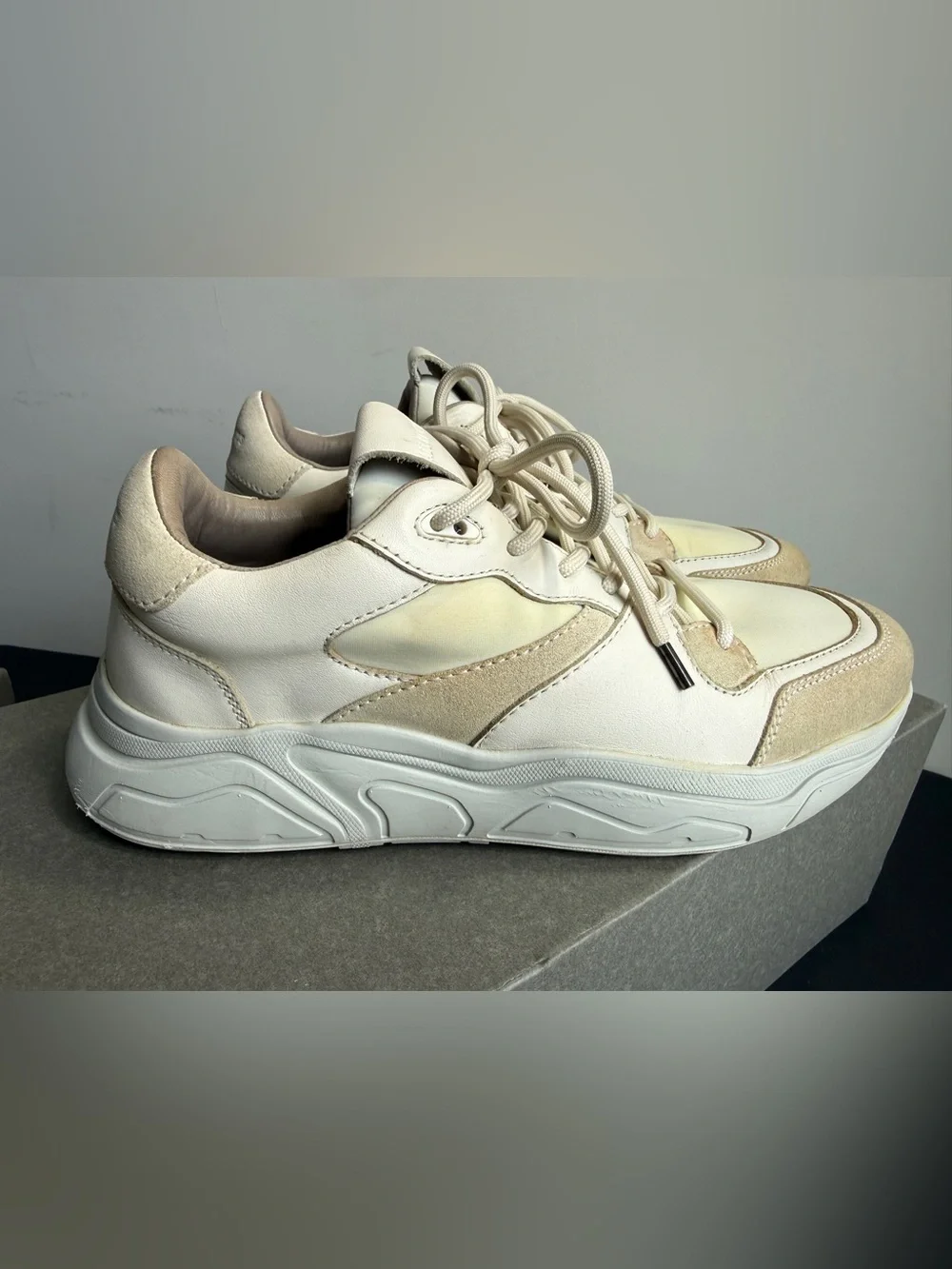 AllSaints VERGE RUNNER Leather Shoe - Picture 6 of 16